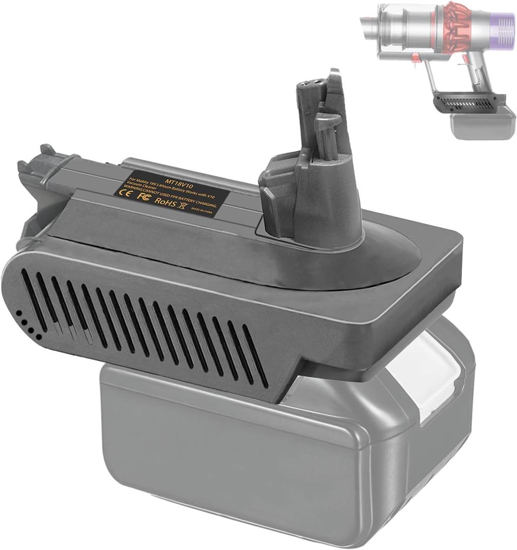 V10 Adapter for Makita 18V Lithium Battery Convert to for Dyson V10 SV12 Animal Absolute Motorhead Fluffy Total Cordless Stick Vacuum Cleaner (only Adapter)