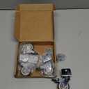 HOWDIA 1" Swivel Plate Caster Wheels with Brake L-Bracket Side Mount TPR Rubber Small Furniture Replacement Silent Mute Locking Casters for Furniture Legs Set of 4