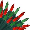 Brite Star 150 Count 8-Function Chasing Light Set - Outdoor String Lights with Twinkling, Flashing, and Steady On Modes - Ideal for Christmas Tree and Outdoor Christmas Decorations, Red/Green