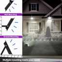 JandCase Dusk to Dawn Flood Lights Outdoor, 50W Plug in Floodlights with 9.8FT Cord, IP66 Waterproof LED Work Light Outside for Garage, Yard, Lawn, UL Listed, 2 Pack (White)