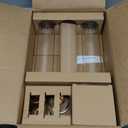 Rose Gold Taper Candle Holder Set, 3pcs Glass Hurricane Tall Candlestick Holders, Vintage Candelabra, Premium Gift Set for Home Decor Aesthetic, Birthday Parties, Weddings & Christmas Decorations