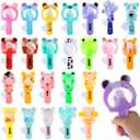 Retisee 50 Pcs Manual Press Cooling Fan Handheld Cartoon Animal Summer Party Favors Mini Hand Press Manual Cooling Fan for Summer Party Favors Outdoor Cooling, No Battery or Charge Need