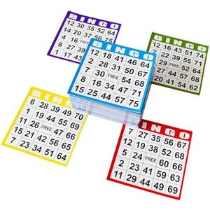 SEETOOOGAMES Bingo Paper Game Cards - 1 Card - 100 Books of 5 Sheets