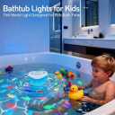cambk Waterproof Bathtub Light for Kids, Battery Operated Fish Bath Lights for Tub & Bath Time, Color Changing Mood Lighting with Fish World Light Show