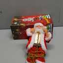 Electric Santa Climbing Rope Decoration - 2PCS Funny Musical Christmas Tree Ornament, Hanging Doll Toy for Party Home Door