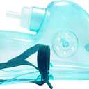 4 Packs Adult Europe Standard Oxygen Mask with 6.6' Tubing and Adjustable Elastic Strap - Size L+