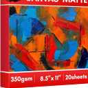 350g Thick Premium Printable Cotton Fabric Sheets for Inkjet Printer - 8.5x11 Inch, 20 Sheets,100% Real Cotton Canvas with Matte Finish for Photo Printing,Craft Projects