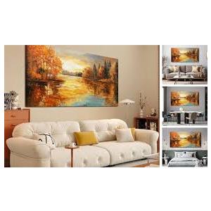 Canvas Wall Art Decor Artwork for Walls Black and White Wall Art Decor Foggy Forest Wall Decor Art Large Landscape Nature Wall Art for Living Room Art Work for Home Ofiice Bedroo Wall Decor 29 "x 58"