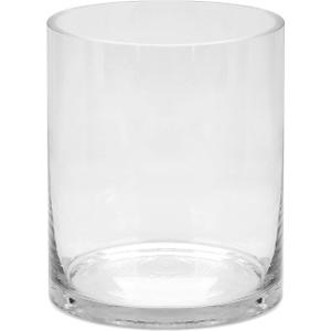 Generic 5"" Wide 6"" High Large Hand Blown Sturdy Clear Cylinder Glass Vase, Centerpiece Flower Vase for Rose, Tulip, Boquets, Hurricane Candle Holder Sizes: 5"" Dia 6"" High (1, 5""x6"")