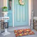 2 Pcs Cute Lemon Decorative Doormat Hello Summer Welcome Mat Lemon Floor Mats Summer Non Slip Door Rugs for Outdoor Indoor Porch Entryway Kitchen Decor 18 x 30 Inch