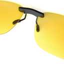 BLUE CUT Clip on Polarized Night Vision, Driving Sunglasses UV 400 Blocker To Wear Over Prescription Glasses