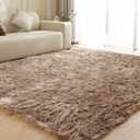 Beige Area Rugs for Living Room Bedroom Nursery 9X12 Washable Faux Sheepskin Fluffy Fur Rug Kids Room Decor Soft Cozy Home Décor