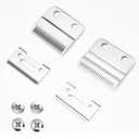 Professional Clipper Replacement Wedge Blades Compatible with Wahl Precision 2-Hole, Stainless Steel Fixed Blades & Ceramic Moving Blades, pack of 2