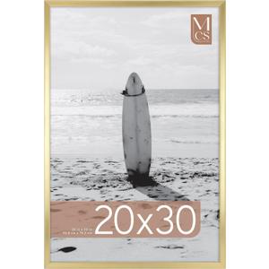 MCS Foundation 20x30 Poster Frame Traditional Brass, Vertical & Horizontal Wall Hanging Large Picture Frame for Photos, Posters & Art Prints (1-Pack)