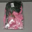 Rikyo 2- Bouquet Artificial Poinsettia Flowers 19 inch Silk Bushes Christmas Flowers Ornaments 7 Stem Heads Velvet Poinsettia Floral with Stem Leaf for Party Home Holiday Decor (Pink)