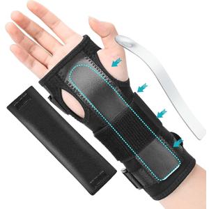 Wrist Splint for Carpal-Tunnel Syndrome, Adjustable Compression Wrist Brace for Right and Left Hand, Pain Relief for Arthritis, Tendonitis, Sprains