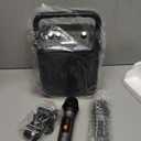 Karaoke Machine, Portable Bluetooth Speaker with 2 Wireless Microphones for Adults & Kids with Lights, Karaoke Microphone with PA System Supports USB/TF/FM/AUX for Home Party Home System Packages (Black)