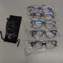 5 Pack Blue Light Blocking Reading Glasses for Men with Spring Hinge Fashion Large Wide Computer Readers for Men,5 Pack Mix Color, 1.0 x