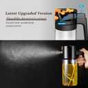 Glass 2 In 1 Olive Oil Dispenser Bottle for Kitchen Gadgets, Olive Oil Sprayer for Cooking 17.2oz/511ml (Transparent)