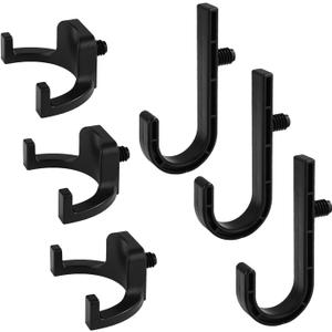 BOXOB 6 Pcs Storage Shed Hooks for Suncast, Black J and U Hanger Tool Shelves Organizer Accessories Supplies Compatible with Craftsman