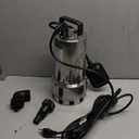 LANCHEZ 1.6HP Stainless Steel Sump Pump, 5500GPH High Flow Submersible Water Pump with Float Switch, Automatic Transfer Water Pump for Pool Basement Flooded Pit Sewage Sink Tub with 16ft Cord