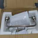 2-Light Bathroom Light Fixtures, Brushed Nickel Vanity Lights, Double Wall Sconce with Flared White Fabric Shade, Modern Sconces Wall Lighting for Hallway Bedroom Stairway, VL837-BN-2