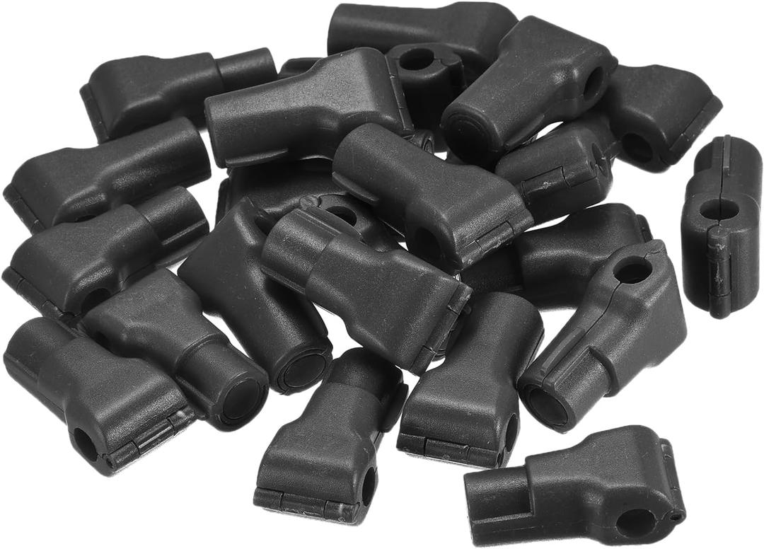 MECCANIXITY Retail Store Supermarket Mobile Phone Anti-Theft Hook Lock, 6mm Special Magnetic Display Shelf Lock,Peg Hook,Black Pack of 50