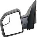 Side View Mirror Replacement Fit for Ford F-150 2015-2017.Power Heated.Manual Folding.Turn Signal Light.Driver Side Door Mirror.without Puddle Lights,6 pins