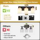 Vanity Lights for Bathroom, 3-Light Black and Gold Bathroom Vanity Light Over Mirror with Milky White Glass Shades, Modern Bathroom Light Fixtures for Living Room Hallway Cabinet (Bulbs Not Included)