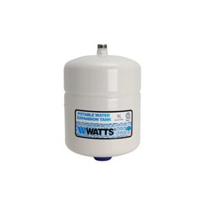Watts PLT-5 - 2.1-Gallon Potable Water Expansion Tank, 3/4" Male Connection w/ Stainless Steel Inlet, Steel, Butyl Diaphragm, Maximum Pressure 150 psi (2.1 Gallons)