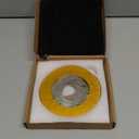 Zonon Circle Drawing Maker Stainless Steel Adjustable Round Circle Template Tool Ring Making Tool with Black Flannelette Bag for Drafting, 125 mm(Yellow)