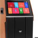 Pyle Portable Karaoke Machine 15.4'' Touchscreen Wireless Bluetooth Speaker with Dual Mics, USB/SD/HDMI/TV Input, Wheels & Handle, Rechargeable Battery, Stereo Surround, Party, Disco, Outdoor Use