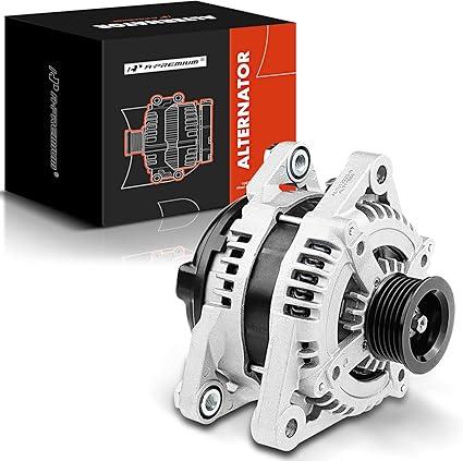 A-Premium Alternator Compatible with Hyundai & Kia - Santa Fe 13-18, Genesis 12, Azera 12-17, Cadenza 14-16, K900 16-17, Sedona 11-12 14-18, Sorento 11 15-18 - 12V 150A Clockwise 6-Groove Pulley