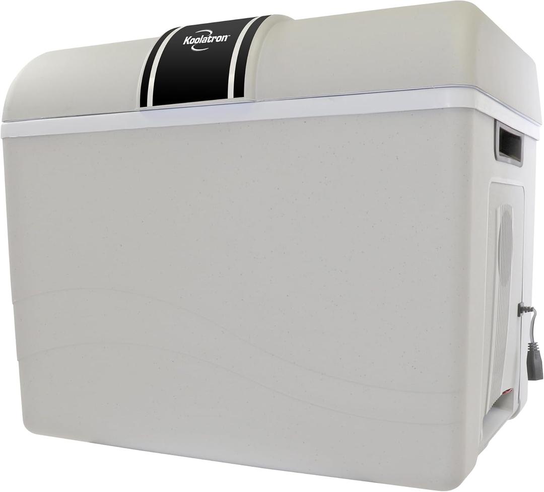 Koolatron 12V Iceless Cooler & Warmer  Portable 45 Qt Electric Cooler for Car, Truck, Camper, Boat, Hard Sided Mini Fridge for Camping, Picnic, Travel, Lunch, Food, Drinks, Bedroom, Office, Dorm
