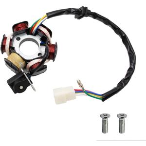 PRO BAT 6 Coils 5 Wires Stator Magneto ATV Magneto Stator Plate for 50cc 70cc 90cc 110cc 125cc Engine Chinese Scooter Dirt Bike Taotao Sunl Roketa