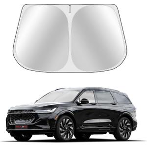 Custom Fit Windshield Sun Shade for Lincoln Nautilus 2024-2025 - Full Coverage, 210T Reflective Fabric, Double-Layer Design - Blocks 99% UV Rays, Keeps Car Cool, Easy to Install and Store
