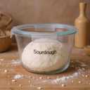 2.1 Liter Sourdough Starter Jar,Sourdough Bread Baking Supplies,Fermentation Jar,Sour Dough Tools,Glass Storage Containers With Airtight Lids,Large Pickle Jars Wide Mouth,Kitchen Storage Container