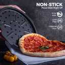 2 x HONGBAKE 2 Pack Pizza Pan with Holes 12 Inch, Nonstick Pizza Tray for Oven with Widen Handles, Hot Air Pizza Crisper Tin, Round Baking Sheet for Frozen & Homemade Pizza, Grey
