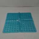ENKOSI Non-Slip Square Shower Mat 21 x 21 inch  Anti-Slip PVC Bath Mat for Inside Shower Stalls  Durable Shower Floor Mat with Suction Cups and Drain Holes (21x21 Clear Blue)