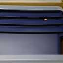 ECR4Kids Square Bin with Lid, Storage Containers, Navy, 4-Pack