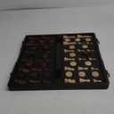 2 in 1 Wooden Magnetic Chess Set & Checkers Board Game-15'' Foldable Chess Board for Adults & Kids-Portable Travel Chess Set with Pieces Storage Slots-2 Extra Queens-Beginner Chess Board Game