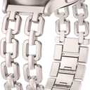 Wearlizer Metal Band Compatible with Samsung Galaxy Watch 7 6 5 4 FE Active 2 40mm 44mm/Watch 6 4 Classic 43mm 47mm 42mm 46mm/Watch 5 Pro 45mm Bands, 20mm Dressy Stainless Steel Chain Strap Women