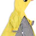 YOUNGER TREE Toddler Baby Boy Girl Duck Raincoat Cute Cartoon Hoodie Zipper Coat Outfit (24 Months, Yellow)