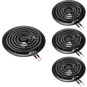 Burner Drip Pan Bowls 318067041(6")318067051(8")+Electric Stove Burner Replacement MP15YA(6") MP21YA(8") Compatible for Frigi-daire Ken-more Range Stove by MIFLUS,Replace 5304430149 5304430150 (Ash black)