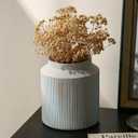 Farmhouse Vase for Home Decor, Vintage Rustic Terracotta Flower Vase Suitable for Home Decor, Living Room, Shelf, Dining Table 7in Light Green