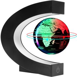 Magnetic Levitation Floating Rotating World Globe for Children With Colored Lamp And Touch Switch For Men Boss Cool home/Office Decor Unique Gifts Or Kids Desk TechAccessories Gadget Teenage Toys