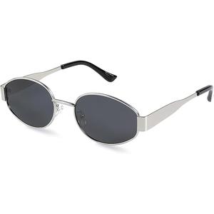 livho 2025 Trendy Oval Sunglasses - Stylish Polarized Shades for Everyday - Retro Metal Frames (Grey)