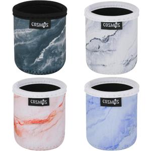 Cosmos 4 Pcs Soft Neoprene 7.5 Fl Oz Mini Can Sleeves Insulators Can Cooler Sleek Can Drink Covers Neoprene Can Sleeve Holder Beverage Insulator Cover for Energy Drink & Beer Cans
