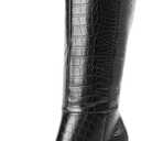 DREAM PAIRS Knee High Boots Women Chunky Heel Pointed Toe Tall Boots for Women Side Zipper Long Boots, Size 10