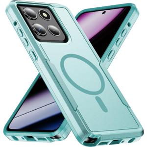 for Moto G Stylus 2025 Case,[Compatible with Magsafe][Military Grade Drop Tested] Heavy Duty Dual-Layer Shockproof Magnetic Tough Rugged Protective Phone Case -6.7 inch (Mint Green)